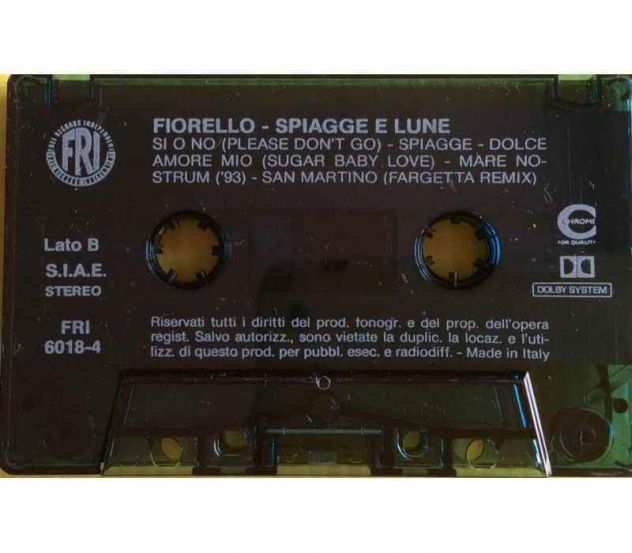 Musicassetta Fiorello MC7 Spiagge amp Lune EtichettaFree Records Independent,1993