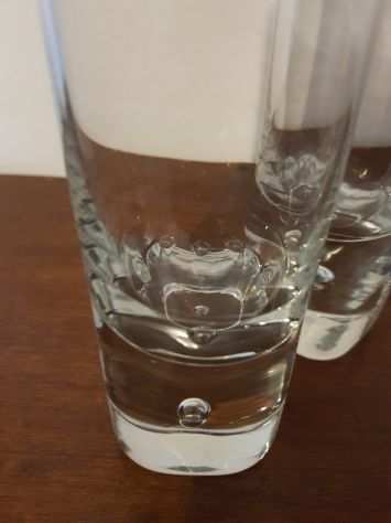 n. 4 bicchieri cristallo alti con bolla