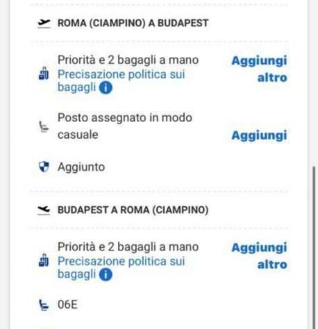 N2. Biglietti Aerei Roma - Budapest AR 30052023 - 02062023