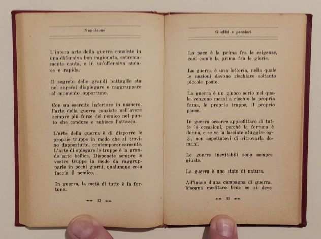 NAPOLEONE GIUDIZI E PENSIERI I GRANDI DI TUTTI I TEMPI ED.ARNOLDO MONDADORI 1965