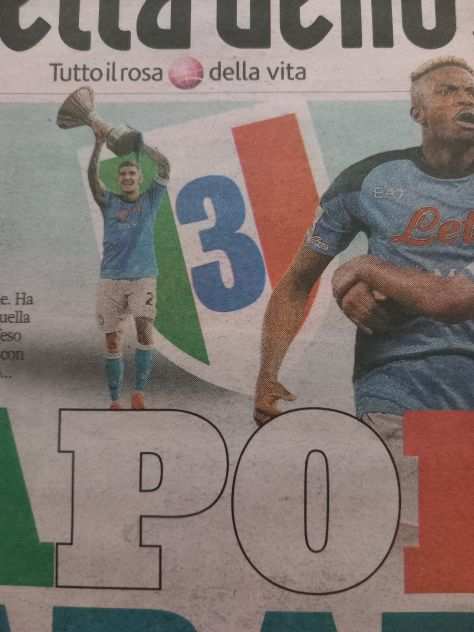 napoli calcio -scudetto n 3 gazzetta dello sport