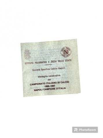 Napoli - Campionato italiano di calcio - 1987 - Medal