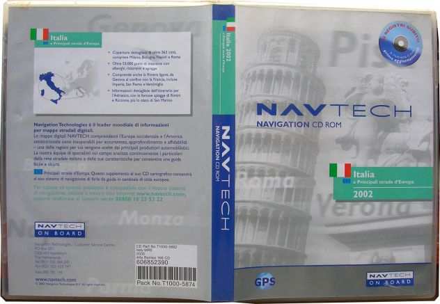 NAVTECH on board ITALIA 2002 Alfa Romeo 166 CD rom NAVIGATION e principali strad