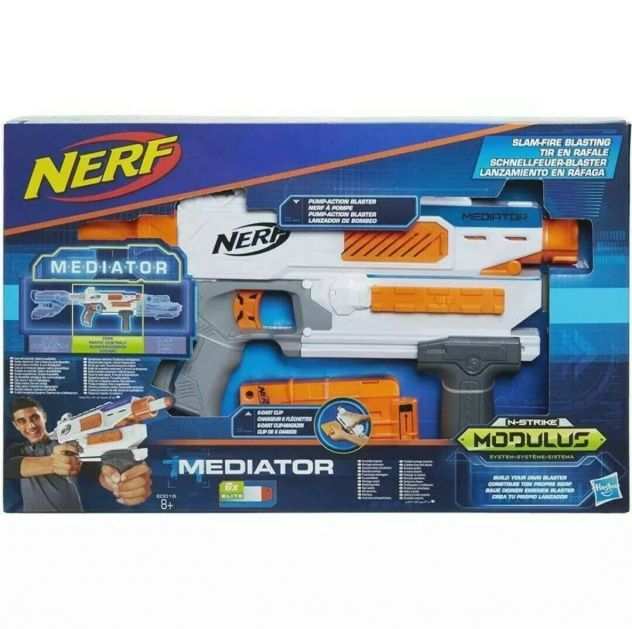 NERF MODOLUS MEDIATOR FUCILE MODULUS COMPONIBILE DARDI HASBRO E0016 PISTOLA