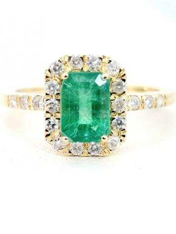 Nessun prezzo di riserva Anello Smeraldo Smeraldo - Diamante