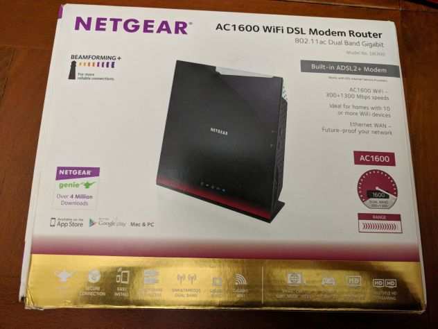 Netgear ac1600 router modem vdsladsl mod.d6300