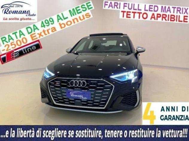 NEW S3 Sportback 2.0 TFSI quattro S-tronic 310cvTETTO APRIBILEVETTURA KM0