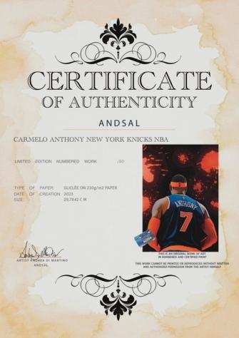 New York Knicks - NBA - CARMELO ANTHONY NEW YORK KNICKS NBA Limited Edition 220 wCOA - 2023 Artwork
