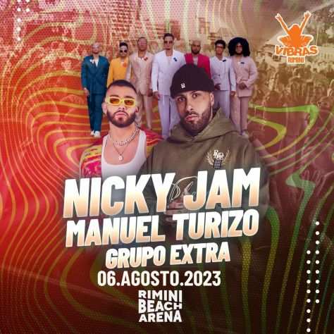 Nicky Jam amp Manuel Turizo amp Grupo Extra - rimini beach arena