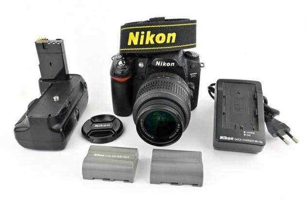 Nikon D80 DSLR18-55mm 13.5-5.6G VRBattery Grip2 Batteriealimentatore carica batteriefiltro UV Fotocamera reflex digitale (DSLR)