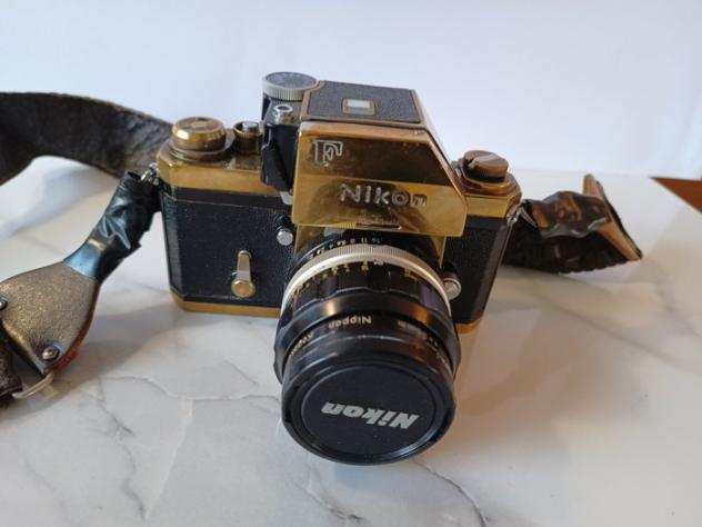 Nikon Mod F (Golden look) removed the paint  Nikkor auto Fotocamera analogica