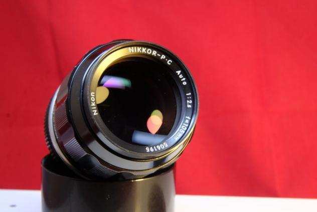 Nikon Nikkor f modAI 105 mm f.2,5 con tappi e paraluce Obiettivo per fotocamera