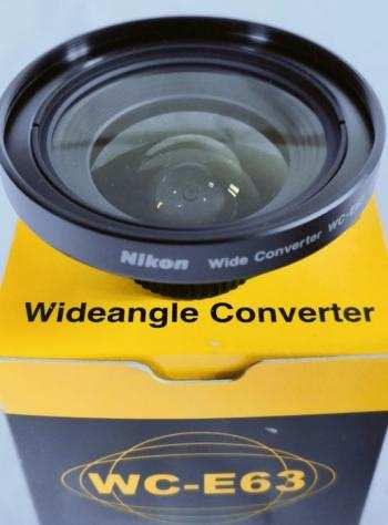 Nikon WC-E63 0,63x obiettivo convertitore grandangolare per fotocamere Coolpix. Obiettivo per fotocamera