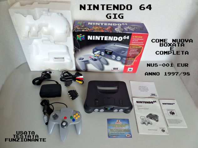 Nintendo 64 GIG BOXATA, COMPLETA, COME NUOVA (perfetta)
