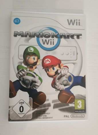 Nintendo Wii Mario Kart con 2 Volanti Bianchi Originale (Nintendo Wii, 2008).