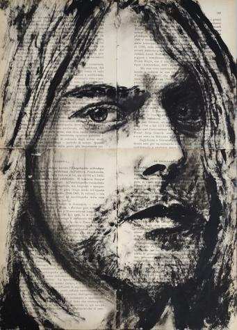 Nirvana - Boriani - Kurt Cobain - Mixed Media Artwork