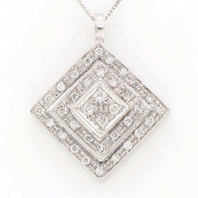  No Reserve Price  0.60 ct. - 18 carati Oro bianco - Collana Diamanti