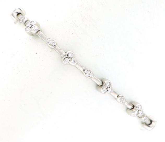  No Reserve price  - 18 carati Oro bianco - Bracciale - 0.86 ct Diamante