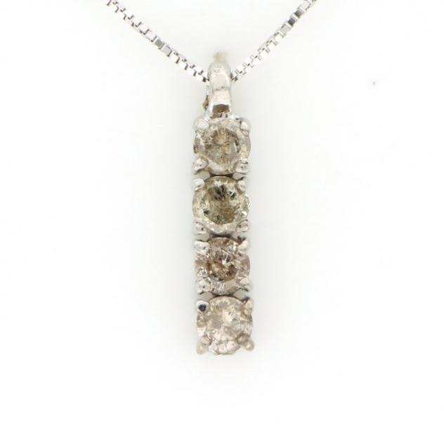 No reserve price - 18 carati Oro bianco - Collana - 0.32 ct Diamante