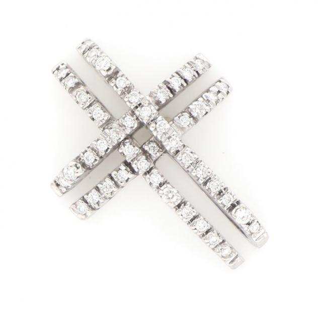  No Reserve Price  - 18 carati Oro bianco - Collana - 0.65 ct Diamante