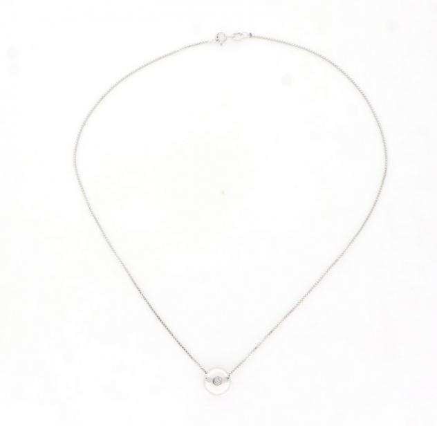  No Reserve Price  - 18 carati Oro bianco - Collana con ciondolo Diamante
