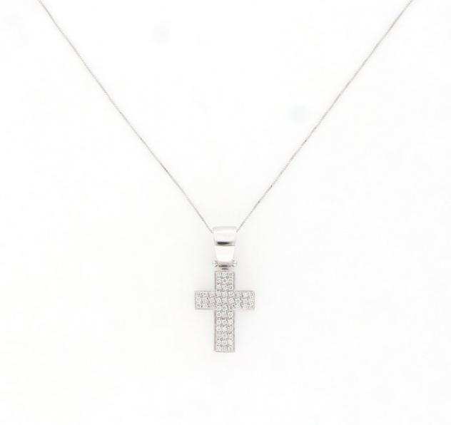  No Reserve Price  - 18 carati Oro bianco - Collana con pendente - 0.81 ct Diamante