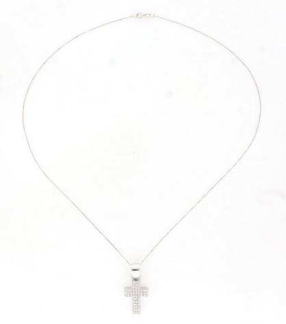  No Reserve Price  - 18 carati Oro bianco - Collana con pendente - 0.81 ct Diamante
