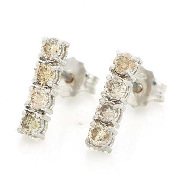  No Reserve Price  - 18 carati Oro bianco - Orecchini - 0.64 ct Diamante
