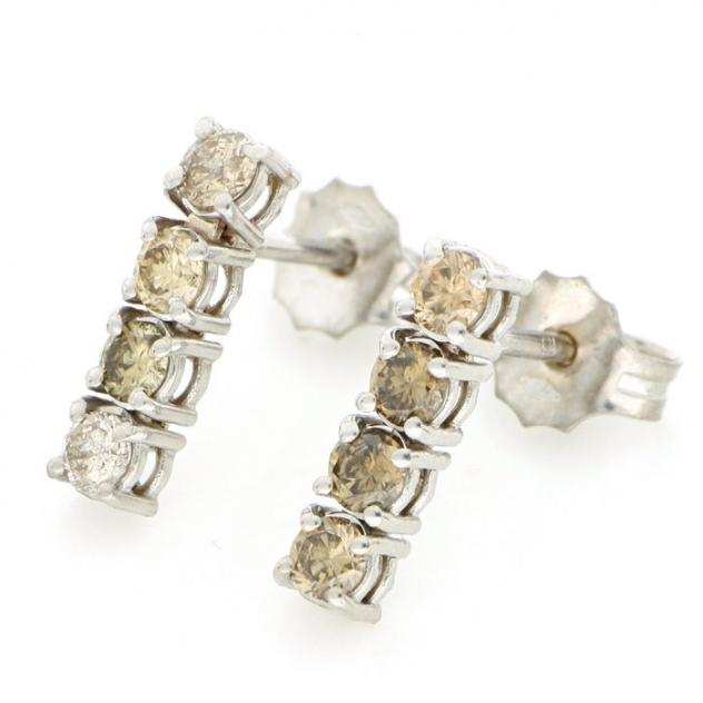  No Reserve Price  - 18 carati Oro bianco - Orecchini - 0.64 ct Diamante