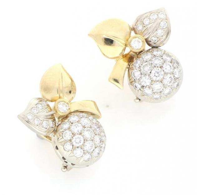  No Reserve price  - 18 carati Oro bianco, Oro giallo - Orecchini - 2.70 ct Diamante