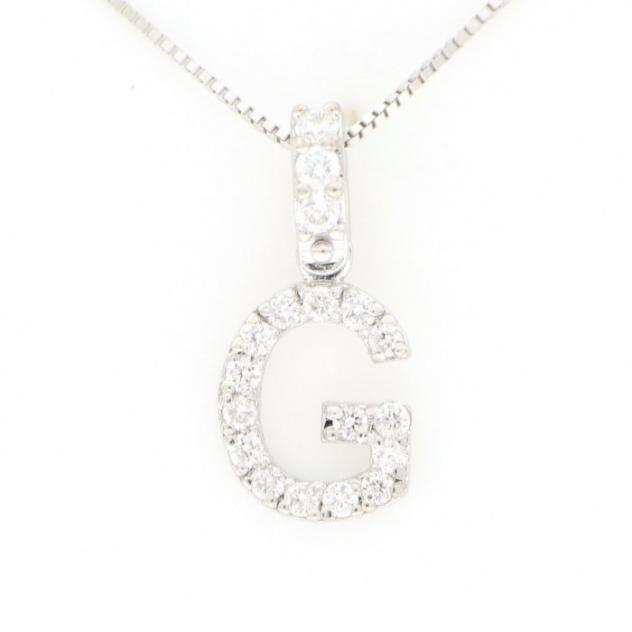 NO RESERVE PRICE - 18 carati Oro - Collana - 0.21 ct Diamante