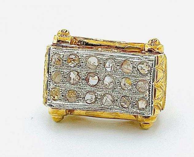 NO RESERVE PRICE Argento, Oro - Anello Diamanti