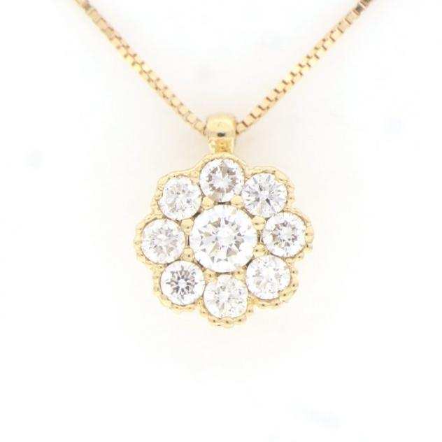  No Reserve Price  New - 18 carati Oro giallo - Collana con pendente - 0.40 ct Diamante