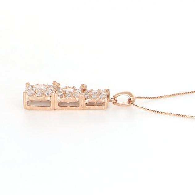  No Reserve Price  New - 18 carati Oro rosa - Collana con pendente - 0.65 ct Diamante