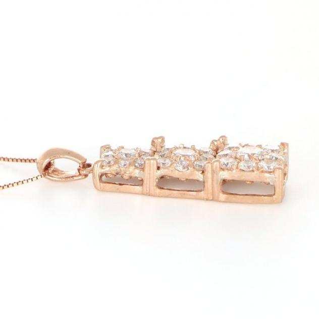  No Reserve Price  New - 18 carati Oro rosa - Collana con pendente - 0.65 ct Diamante