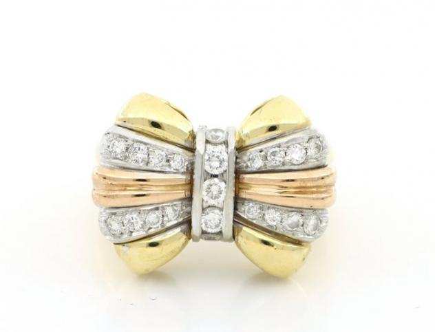  No reserve price  Oro bianco, Oro rosa, 18 carati Oro giallo - Anello - 0.75 ct Diamante