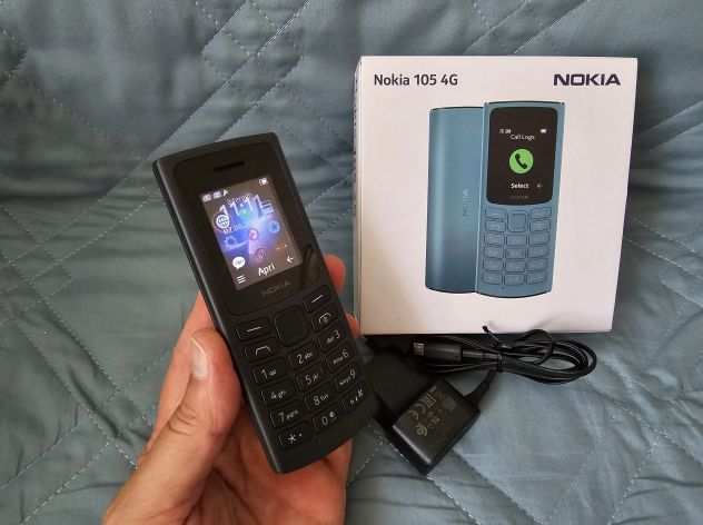 Nokia 105 4G 2023 telefono cellulare dual Sim, display a colori, radio FM