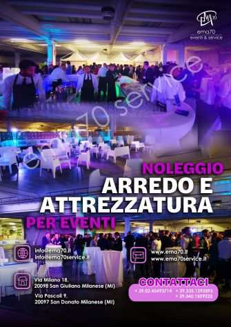 NOLEGGIO ARREDI E ATTREZZATURE - PER EVENTI AZIENDALI - EVENTI PRIVATI - EVENTI