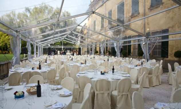 Noleggio tende gazebo trasparenti crystal eventi matrimoni Lago di Como Milano