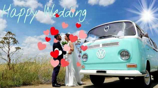 Noleggio Volkswagen VW T1 T2 pulmino bus 9 posti matrimonio
