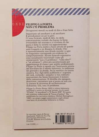 Non cegrave problema.Divulgazioni morali di Filippo La Porta 1degEd.Feltrinelli, 1997