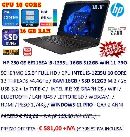 NOTEBOOK HP INTEL  i5-1235U 10 CORE  16GB RAM