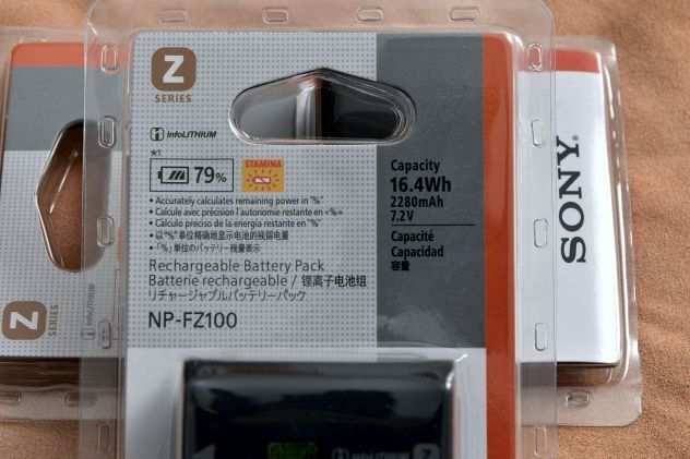 NP-FZ100 Originale Batteria per Sony A7III A7RIII A9 A9II