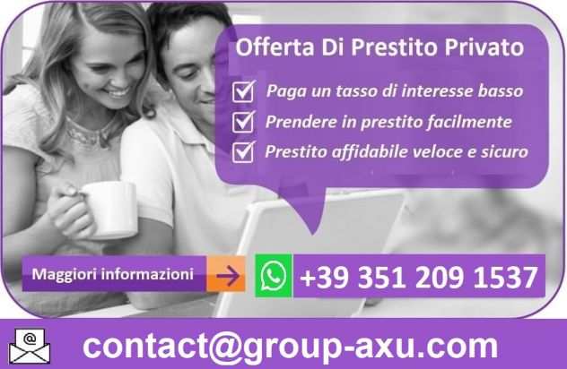 Offerta di pres-tito A privati e aziende