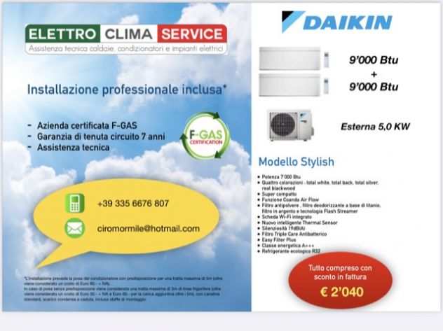 Offerta Installazione condizionatore Dual Daikin con SCONTO IN FATTURA