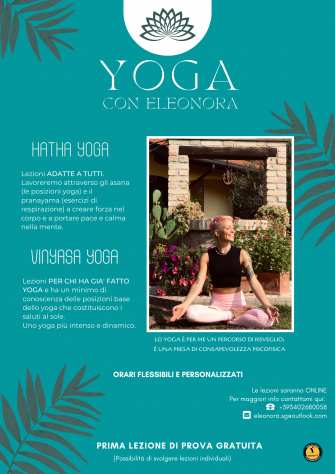 OFFRO LEZIONI ONLINE Hatha e Vinyasa Yoga