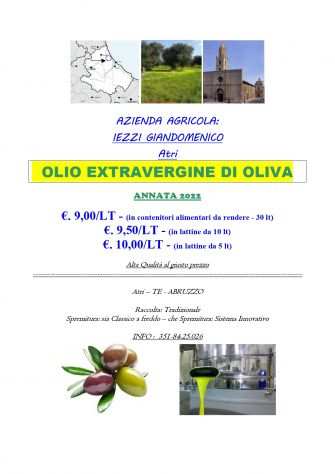 OLIO EXTRAVERGINE DI OLIVA