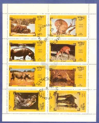 OMAN 1973 francobolli tematici in foglietti