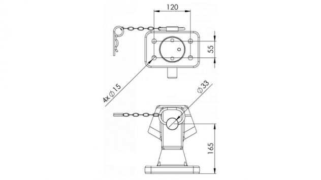 OMOLOGATO ATTACCO FISSO SEMICIRCOLARE DGM-806-B