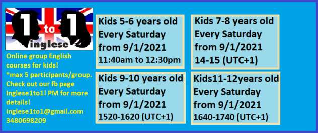 Online Group English Courses for kids(5-12years old)(Courses start on 912021)